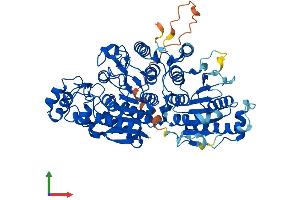 AlphaFold protein structure predicition of Mouse Recombinant Hdac10 Protein, UniprotID Q6P3E7