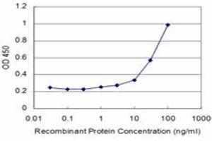 Detection limit for recombinant GST tagged SMAD6 is approximately 3ng/ml as a capture antibody. (SMAD6 antibody  (AA 285-384))