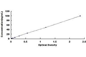 Typical standard curve (Glucuronidase beta ELISA Kit)