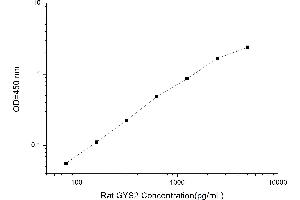 Typical standard curve (Glycogen Synthase 2 ELISA Kit)