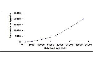 Typical standard curve (Fibrillin 1 CLIA Kit)