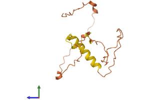 AlphaFold protein structure predicition of Human Recombinant ZNF295-AS1 Protein, UniprotID Q8N0V1 (ZNF295-AS1 Protein (AA 1-137) (His tag))