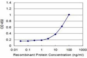 Detection limit for recombinant GST tagged TMPRSS2 is approximately 3ng/ml as a capture antibody. (TMPRSS2 antibody  (AA 383-492))