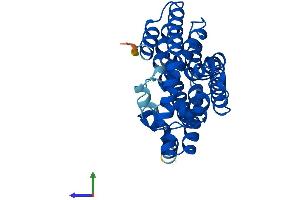 AlphaFold protein structure predicition of Human Recombinant GGPS1 Protein, UniprotID O95749 (GGPS1 Protein (AA 1-300) (His tag))
