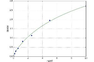 A typical standard curve (RASD1 ELISA Kit)