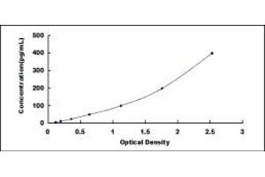 Typical standard curve (Fatty Acid Synthase ELISA Kit)