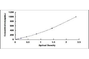 Typical standard curve (IL-25 ELISA Kit)