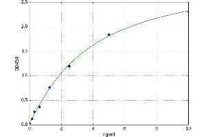 A typical standard curve (GFRA1 ELISA Kit)