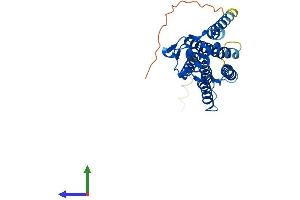 AlphaFold protein structure predicition of Human Recombinant PLPP3 Protein, UniprotID O14495 (PPAP2B Protein (AA 1-311) (His tag))