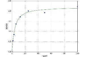 A typical standard curve (LDHB ELISA Kit)