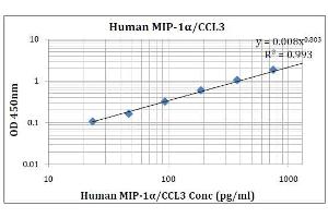 ELISA image for Chemokine (C-C Motif) Ligand 3 (CCL3) ELISA Kit (ABIN5026947) (CCL3 ELISA Kit)