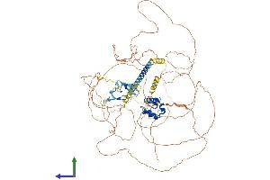 AlphaFold protein structure predicition of Human Recombinant PHC2 Protein, UniprotID Q8IXK0