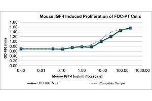 SDS-PAGE of Mouse Insulin-like Growth Factor I Recombinant Protein Bioactivity of Mouse Insulin-like Growth Factor I Recombinant Protein.