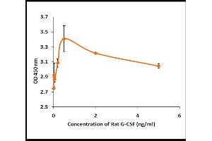 Activity Assay (AcA) image for Colony Stimulating Factor 3 (Granulocyte) (CSF3) (Active) protein (ABIN5509805) (G-CSF Protein)