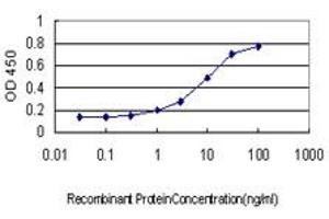 Detection limit for recombinant GST tagged APOM is approximately 0. (Apolipoprotein M antibody  (AA 23-188))