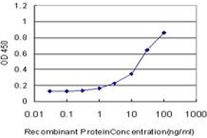 Detection limit for recombinant GST tagged ASPA is approximately 1ng/ml as a capture antibody. (ASPA antibody  (AA 1-100))