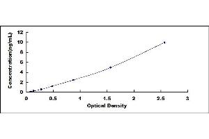 Typical standard curve (Phospholipase C gamma 1 ELISA Kit)