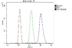 Flow Cytometry analysis of THP-1 cells using anti-Transketolase/TKT antibody (ABIN7598959). (TKT antibody  (AA 1-116))