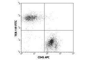Flow Cytometry (FACS) image for anti-Erythroid Cells antibody (FITC) (ABIN2667364) (Erythroid Cells antibody  (FITC))