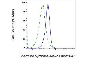 Validation of Spermine synthase knockdown using flow cytometry.