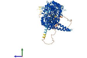AlphaFold protein structure predicition of Human Recombinant KIFAP3 Protein, UniprotID Q92845