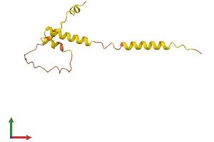 AlphaFold protein structure predicition of Mouse Recombinant Sprr2j Protein, UniprotID O70561 (SPRR2J-PS Protein (AA 1-109) (His tag))