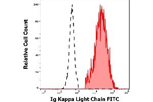 Flow Cytometry (FACS) image for anti-kappa Light Chain antibody (FITC) (ABIN192417)