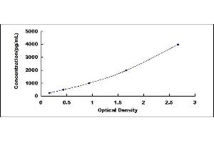 Typical standard curve (Laminin alpha 5 ELISA Kit)