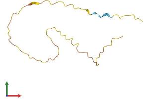 AlphaFold protein structure predicition of Human Recombinant LCE2D Protein, UniprotID Q5TA82 (SPRL1A Protein (AA 1-110) (His tag))