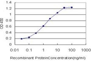 Detection limit for recombinant GST tagged RABIF is approximately 0. (RABIF antibody  (AA 1-123))