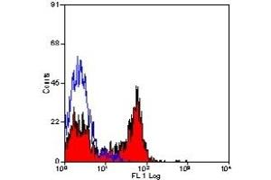 Staining of thrombin activated human platelets with ABIN120296 (P-Selectin antibody)