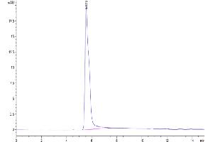 Size-exclusion chromatography-High Pressure Liquid Chromatography (SEC-HPLC) image for Glypican 3 (GPC3) (AA 438-554) (Active) protein-VLP (ABIN7448166)