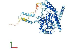 AlphaFold protein structure predicition of Mouse Recombinant Gpat3 Protein, UniprotID Q8C0N2 (AGPAT9 Protein (AA 1-438) (His tag))