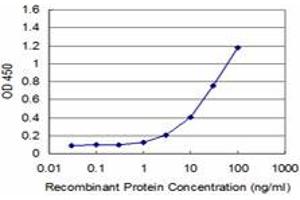 Detection limit for recombinant GST tagged EGFR is approximately 1ng/ml as a capture antibody. (EGFR antibody  (AA 26-125))