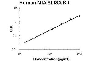 Human MIA PicoKine ELISA Kit standard curve