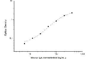 Typical standard curve (IgA ELISA Kit)