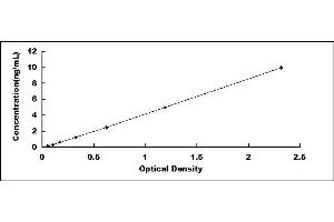 Typical standard curve (IKBKB ELISA Kit)