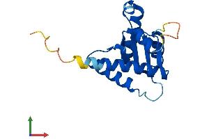 AlphaFold protein structure predicition of Human Recombinant GADD45G Protein, UniprotID O95257