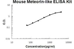 Mouse Meteorin-like/METRNL PicoKine ELISA Kit standard curve (METRNL ELISA Kit)
