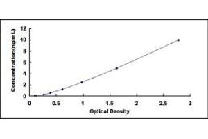 Typical standard curve (Muscarinic Acetylcholine Receptor M2 ELISA Kit)