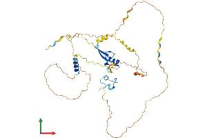 AlphaFold protein structure predicition of Human Recombinant SLC2A4RG Protein, UniprotID Q9NR83 (SLC2A4RG Protein (AA 1-387) (His tag))