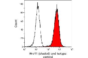 Flow Cytometry (FACS) image for anti-MRE11 Meiotic Recombination 11 Homolog A (S. Cerevisiae) (MRE11A) (AA 658-708) antibody (ABIN7454999) (Mre11 antibody  (AA 658-708))