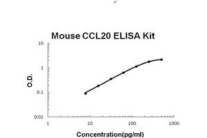 Mouse MIP-3 alpha/CCL20 PicoKine ELISA Kit standard curve