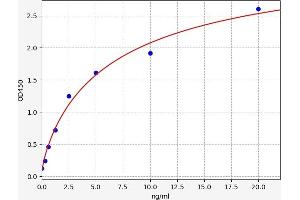 Typical standard curve (NUP62 ELISA Kit)