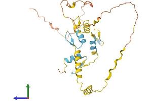 AlphaFold protein structure predicition of Human Recombinant SNAI1 Protein, UniprotID O95863 (SNAIL Protein (SNAI1) (AA 1-264) (His tag))