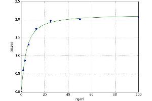 A typical standard curve (c-MET ELISA Kit)