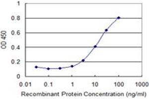 Detection limit for recombinant GST tagged COL25A1 is 0. (COL25A1 antibody  (AA 57-122))