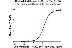 Immobilized Biotinylated Human IL-13, His Tag at 2 μg/mL (100 μL/well) on the streptavidin (5 μg/mL) precoated plate. (IL-13 Protein (AA 21-132) (His-Avi Tag,Biotin))