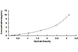 Typical standard curve