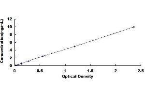 Typical standard curve (GBP1 ELISA Kit)